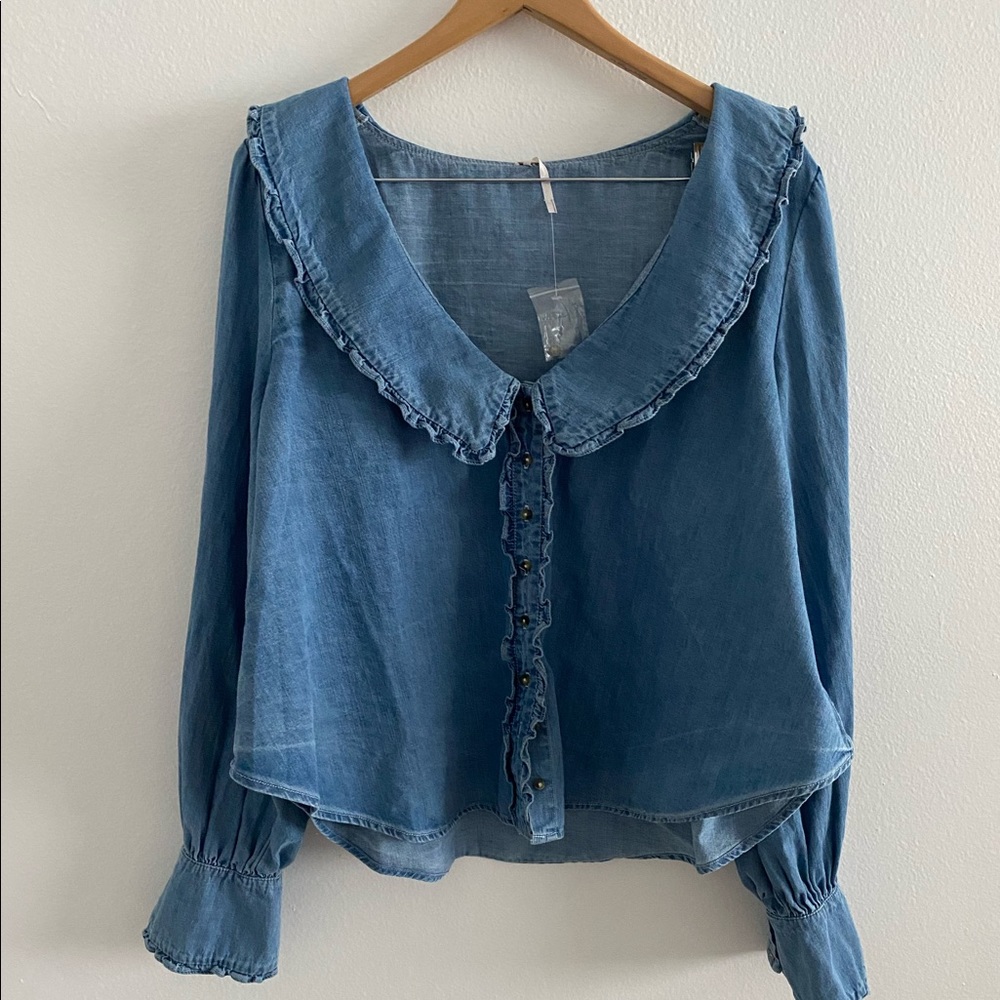 Free People NWOT Raffled Collar Jacket / S…
